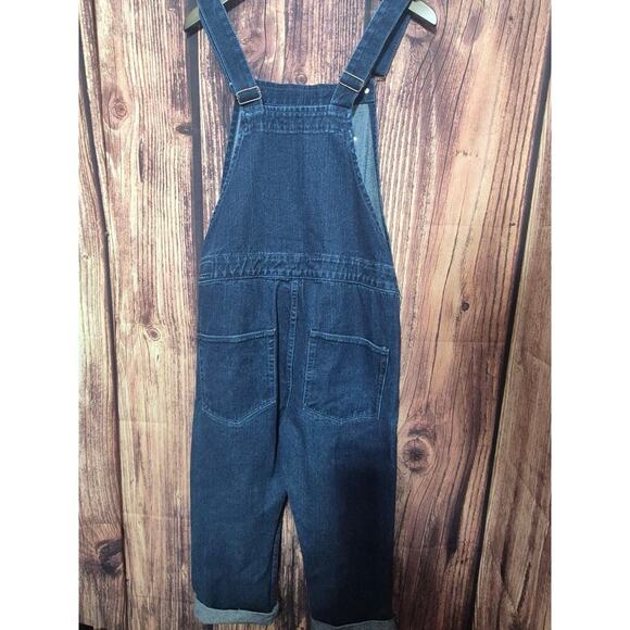 ASOS Overalls Womens Size 8 Denim Jean Bib Slim Leg Button Side - Picture 2 of 10